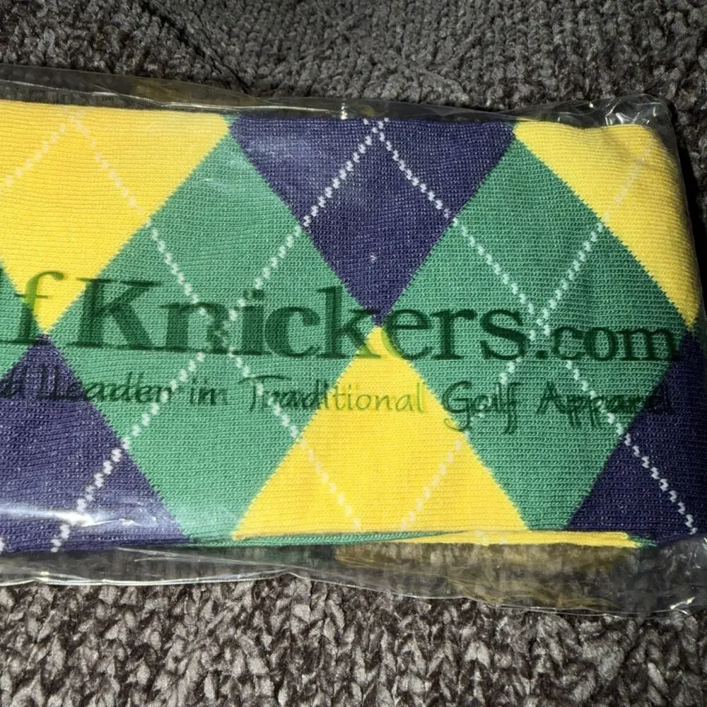 Golf Knickers Colorful Knee High Argyle Cotton Socks Men Yellow Green Blue New